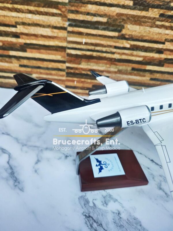 Model of Bombardier Challenger 605 with detailed craftsmanship.